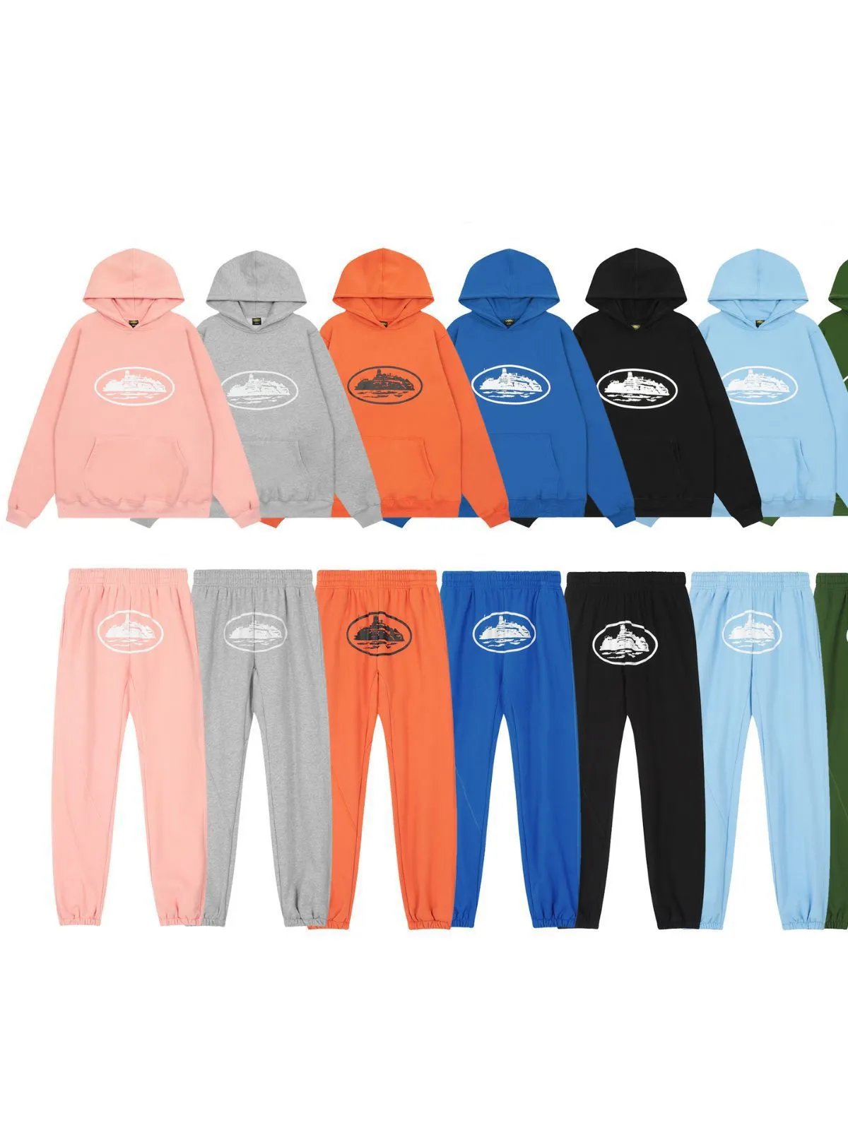 Men's hooded sweatshirt loose large size hoodie sports suit  